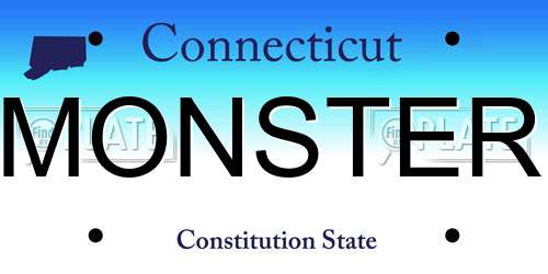 MONSTER Connecticut License Plate