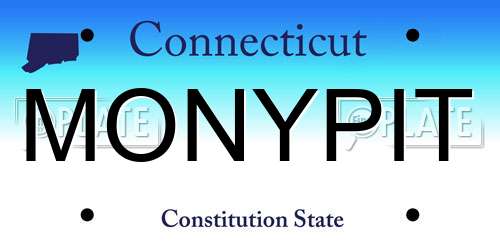 MONYPIT Connecticut License Plate