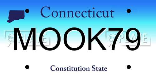 MOOK79 Connecticut License Plate