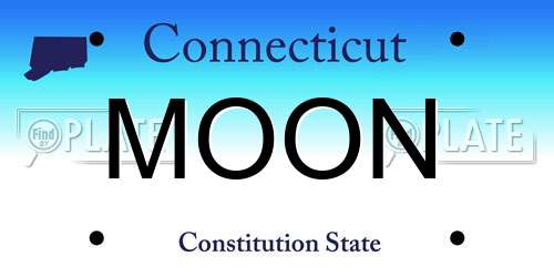 MOON Connecticut License Plate