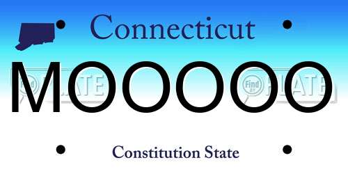 MOOOOO Connecticut License Plate