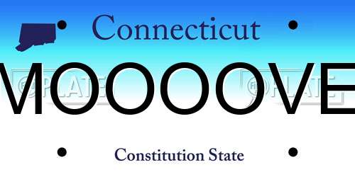 MOOOOVE Connecticut License Plate
