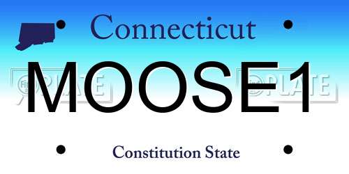 MOOSE1 Connecticut License Plate