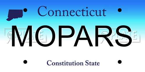 MOPARS Connecticut License Plate