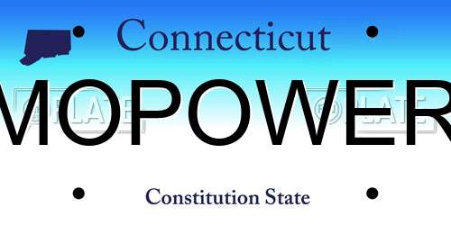 MOPOWER Connecticut License Plate