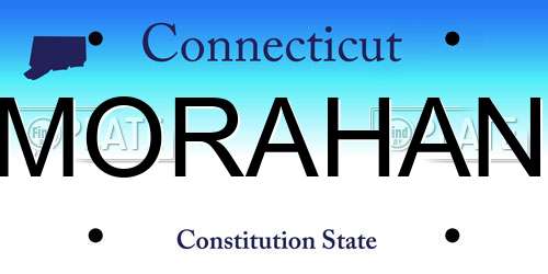 MORAHAN Connecticut License Plate