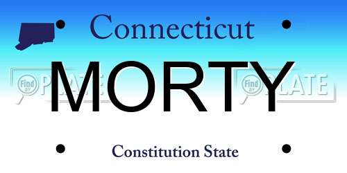 MORTY Connecticut License Plate