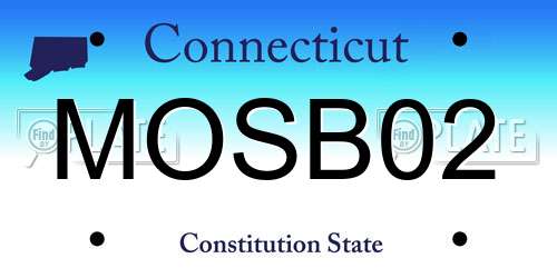 MOSB02 Connecticut License Plate