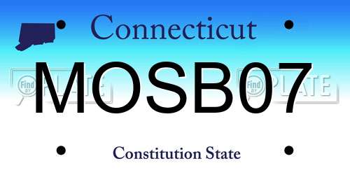 MOSB07 Connecticut License Plate