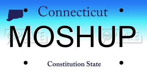 MOSHUP Connecticut License Plate