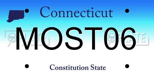 MOST06 Connecticut License Plate