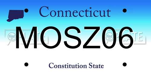 MOSZ06 Connecticut License Plate