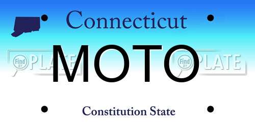 MOTO Connecticut License Plate