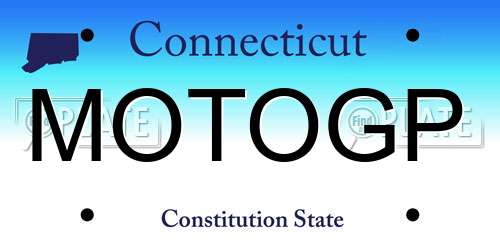 MOTOGP Connecticut License Plate