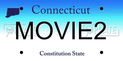 MOVIE2 Connecticut License Plate