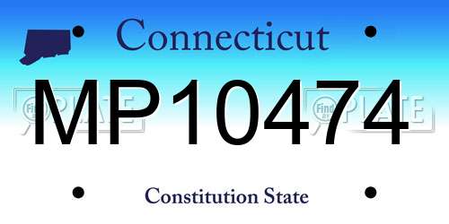 MP10474 Connecticut License Plate