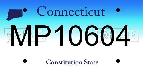 MP10604 Connecticut License Plate