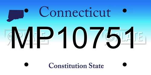 MP10751 Connecticut License Plate