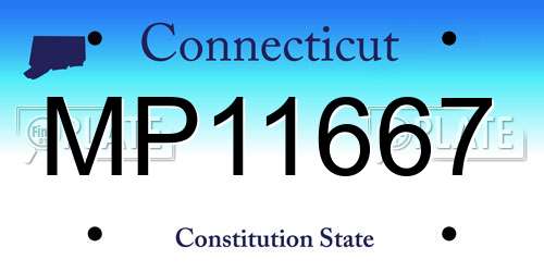 MP11667 Connecticut License Plate