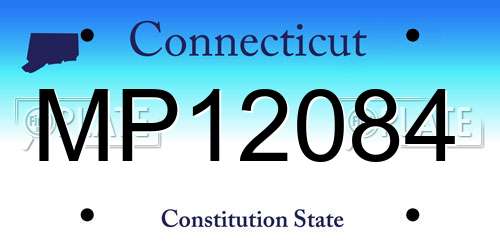 MP12084 Connecticut License Plate