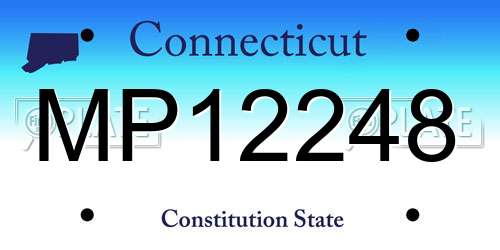 MP12248 Connecticut License Plate