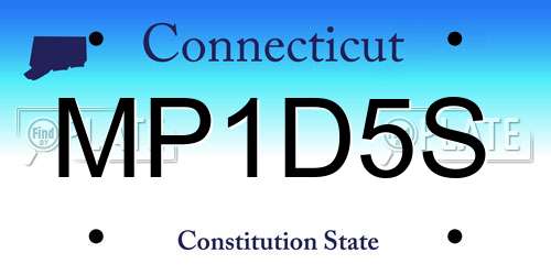 MP1D5S Connecticut License Plate