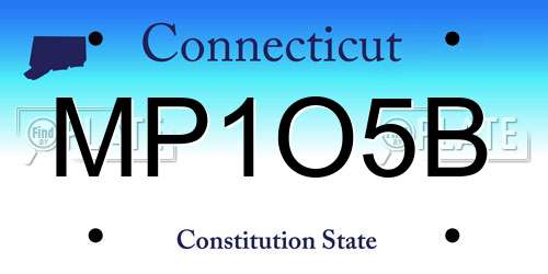 MP1O5B Connecticut License Plate