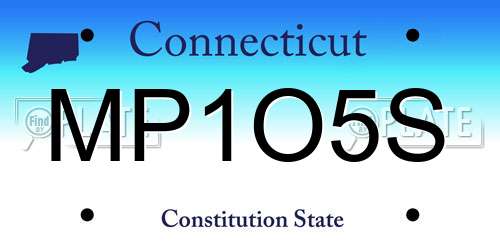 MP1O5S Connecticut License Plate