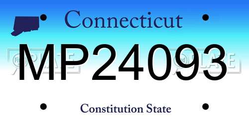 MP24093 Connecticut License Plate