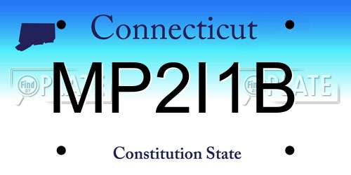 MP2I1B Connecticut License Plate