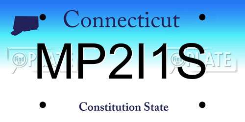 MP2I1S Connecticut License Plate