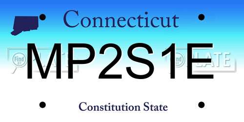 MP2S1E Connecticut License Plate
