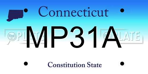 MP31A Connecticut License Plate