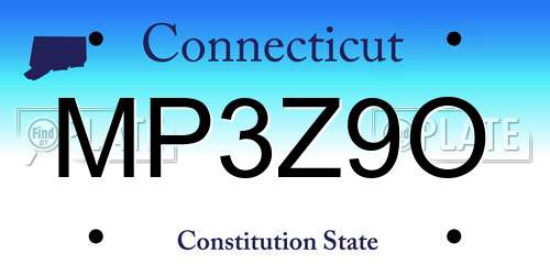 MP3Z9O Connecticut License Plate