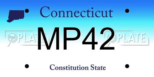 MP42 Connecticut License Plate