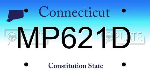 MP621D Connecticut License Plate