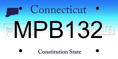 MPB132 Connecticut License Plate