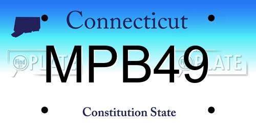 MPB49 Connecticut License Plate