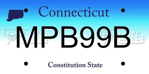 MPB99B Connecticut License Plate