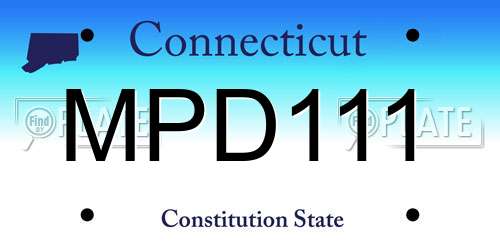 MPD111 Connecticut License Plate