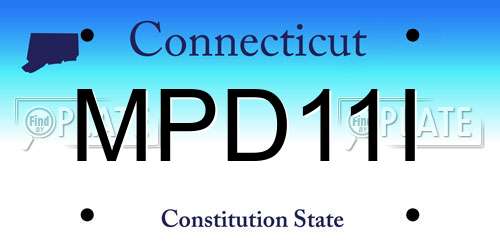 MPD11I Connecticut License Plate