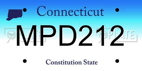 MPD212 Connecticut License Plate