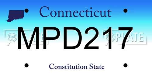 MPD217 Connecticut License Plate