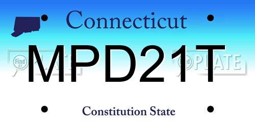 MPD21T Connecticut License Plate