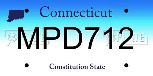 MPD712 Connecticut License Plate