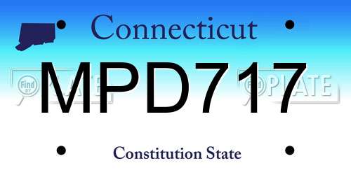 MPD717 Connecticut License Plate