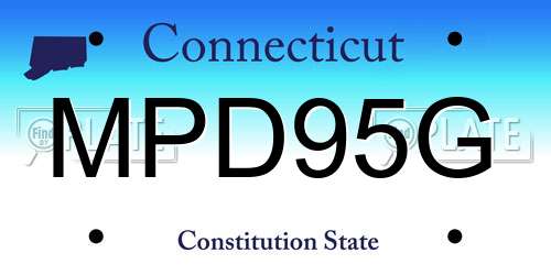 MPD95G Connecticut License Plate