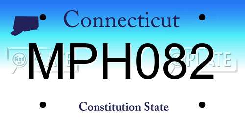 MPH082 Connecticut License Plate