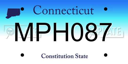 MPH087 Connecticut License Plate