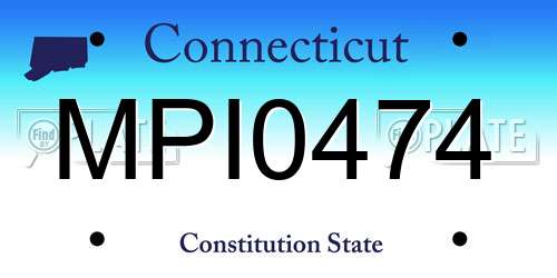 MPI0474 Connecticut License Plate